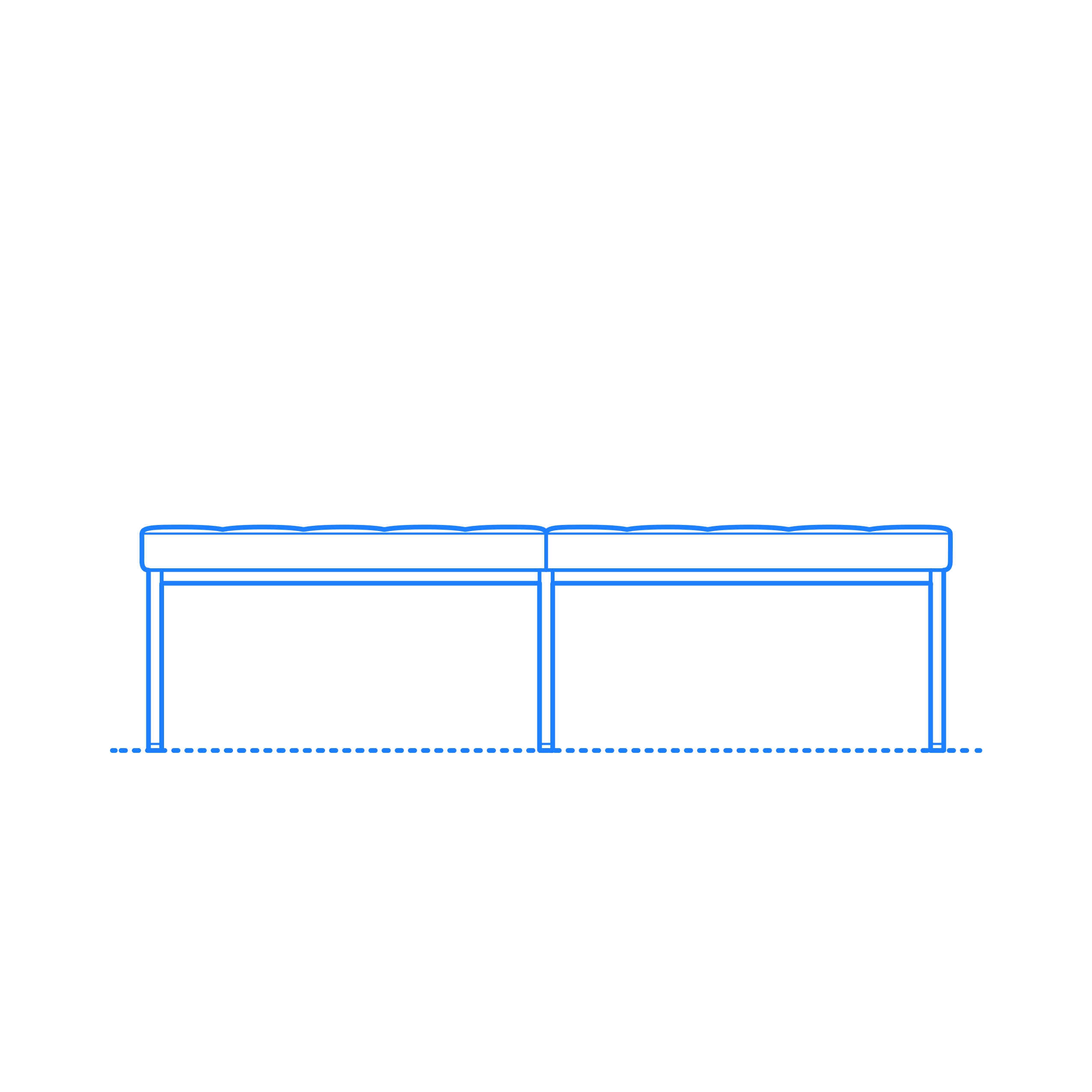 Furniture Benches Florence Knoll Three Seater Bench Line Art Illustration Svg Free Vectors